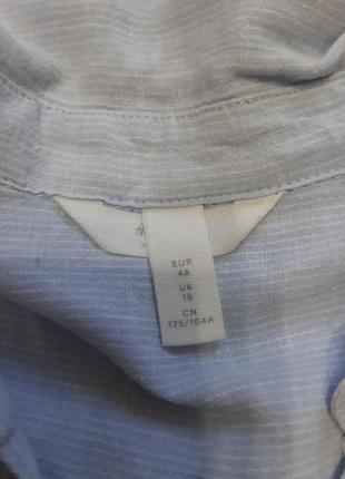 H&m 16р сорочка вільна 100% льон!4 фото