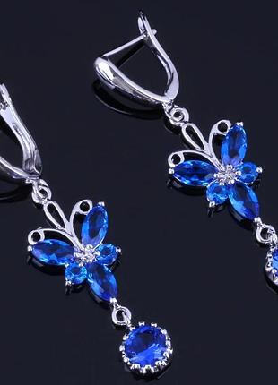 Сережки бабочки 925