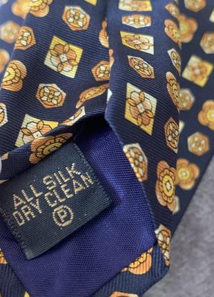 Шелковый галстук англия london с разноцветным фрактальным шахматным  принтом в стиле ван клиф8 фото