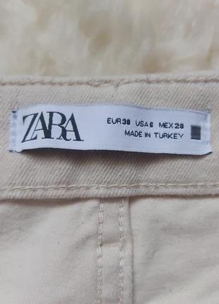 Джинсы мини клеш с высокой посадкой zara10 фото