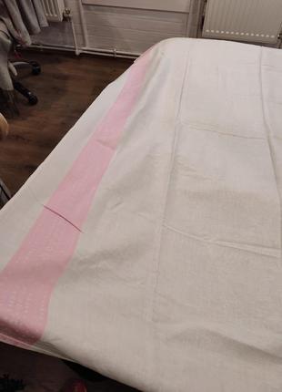 Скатерть плотная льняная 153*205 в скрытый узор