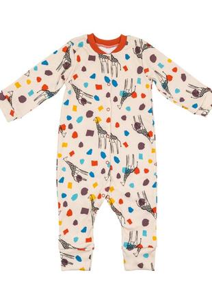 Комбинезон детский (человечек, пижама, слип) на возраст 9-24 месяцев пошит из натурального хлопка подходит для игр и в качестве пижама для сна