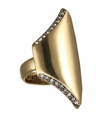 Кольцо pilgrim золото+камни горного хрусталя. размер -17