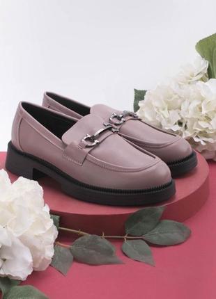 Женские туфли лоферы эко кожа га низком ходу
