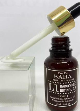 Антивозрастная сыворотка cos de baha l1 bakuchiol & retinol serum3 фото