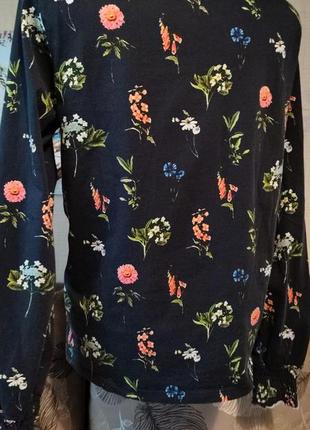 Гаренька натуральная блуза в цветочный принт4 фото