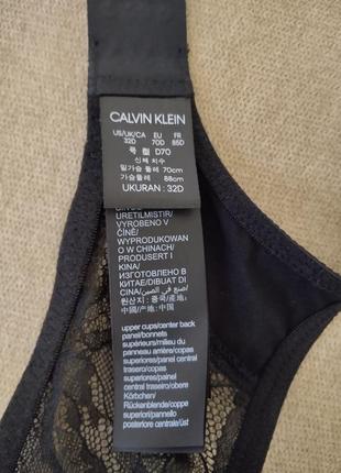 Черный женский бюстгальтер бренда calvin klein.5 фото