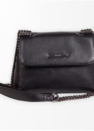 Женская кожаная сумка кросс-боди karya 2376-45 черная