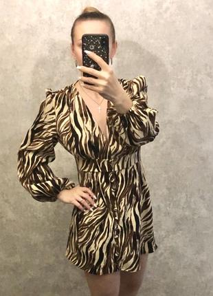 Міні сукня принт зебра від nasty gal