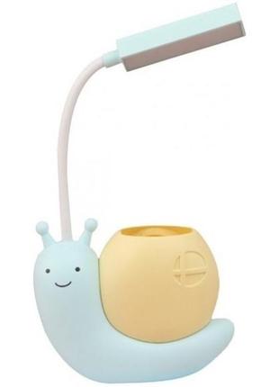 Настільна лампа desk lamp no.904 snail 400 mah blue/yellow (код товару:25991)