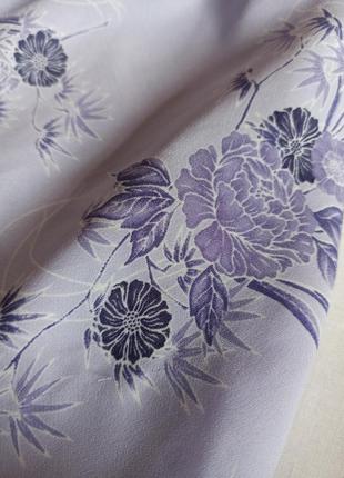Лавандовая юбка миди в цветочный принт3 фото