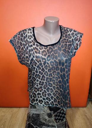 Футболка с леопардовым принтом atmosphere