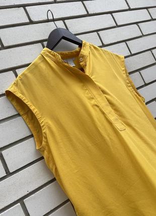 Шелковая желтая блуза,рубашка h&amp;m6 фото