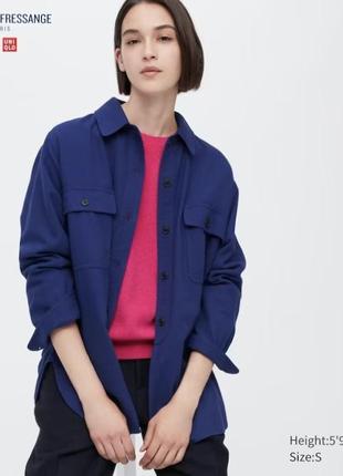 Сорочка туніка фланель ines de la fressange uniqlo3 фото