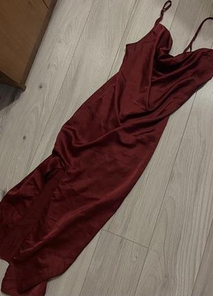 Сукня вечірня бордова платье вечернее1 фото