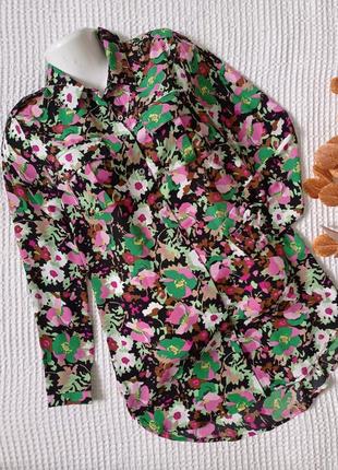 Платье/рубашка в цветочный принт eksept
