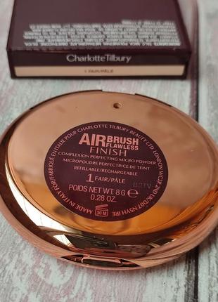 Компактная пудра-вуаль charlotte tilbury airbrush flawless micro powder3 фото