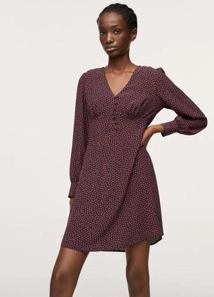 Платье с цветочным принтом mango