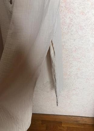 Платье рубашка с разрезами из тонкого хлопка missguided8 фото