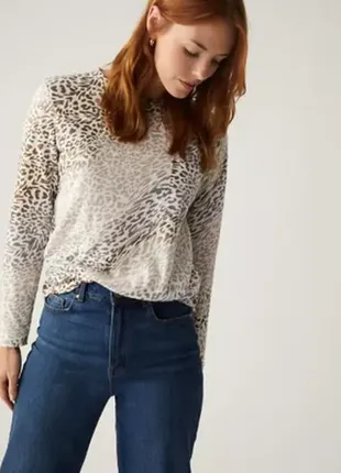 Приємна стрейчева кофточка лонгслів від бренду marks& spenser 👚розмір uk 14 / наш 48- 50 💥