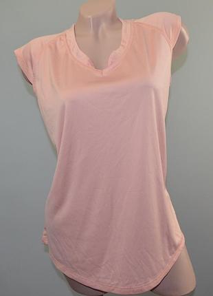 Качественная розовая футболка sport (l)
