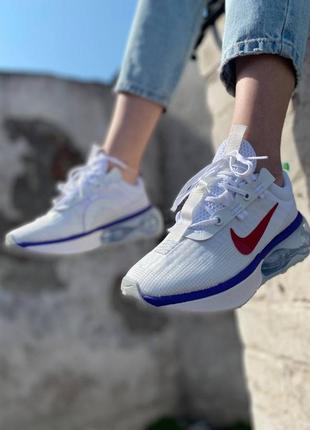 Женские кроссовки nike air max 2021 white light red кроссовки женкие найк аир макс белые с краской7 фото