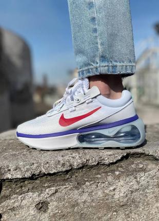 Женские кроссовки nike air max 2021 white light red кроссовки женкие найк аир макс белые с краской6 фото