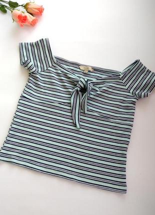 Ретро кроп топ в полоску clockhouse m
