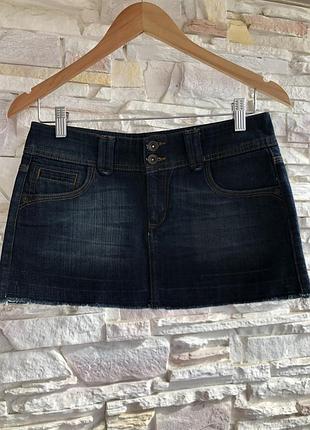 Джинсовая мини юбка