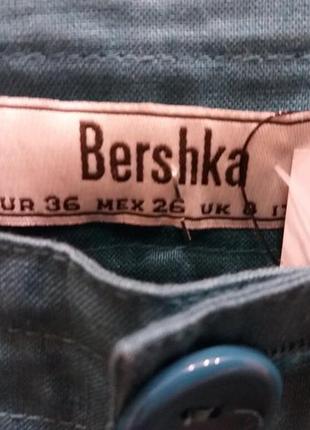 Яркие широкие брюки-бренд-bershka--10 12р лен-1006 фото