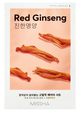 Маска с экстрактом красного женьшеня missha airy fit sheet mask red ginseng