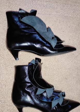 Туфли лаковые с зауженным носком zara basic collection4 фото