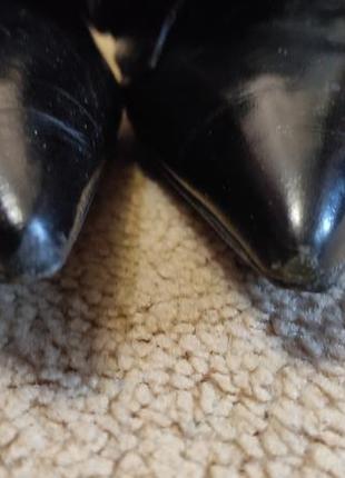 Туфли лаковые с зауженным носком zara basic collection8 фото