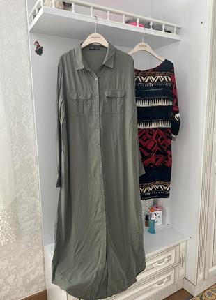 Крутое котоновое платье рубашка shein