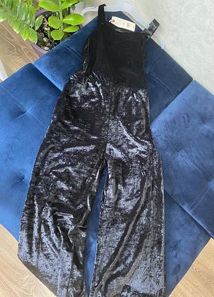 Бархатный комбинезон ovs для девочки 8- 9 лет, 134 см платье, брюки