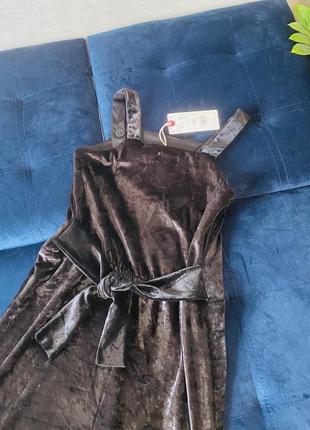 Бархатный комбинезон ovs для девочки 8- 9 лет, 134 см платье, брюки