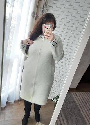 Пальто альпака батал турция отличное качество