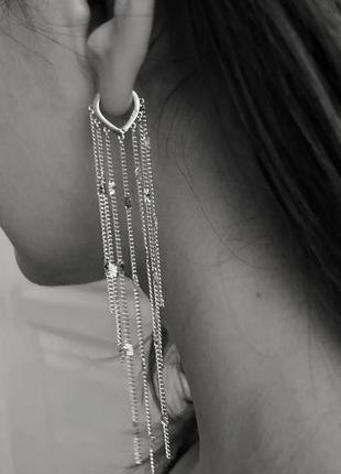 Сережки покрыты s925 серебром серьги