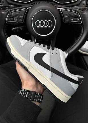 Мужские кроссовки nike sb dunk low grey &amp; black