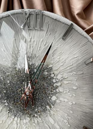 Часы настенные круглые из эпоксидной смолы epoxy m62 30x30 см