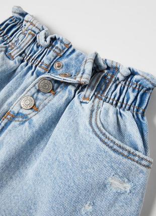 Юбка джинсовая zara новая коллекция 92,110 см для девочек светло-синяя5 фото