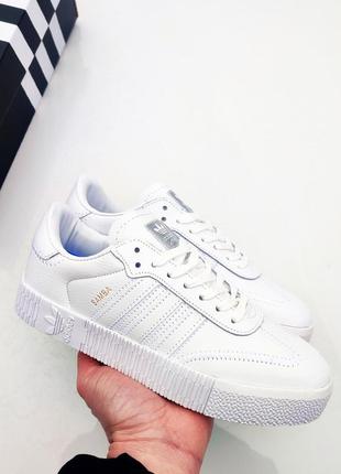 Женские кроссовки adidas samba белые8 фото