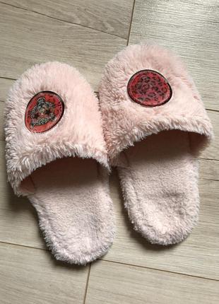 Тапочки комнатные для девочки розовые