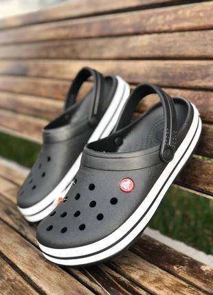 Чоловічі крокси сабо crocs crocband колір black