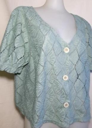 Женская ажурная кофточка, кружевная кофта, блуза, блузка.5 фото