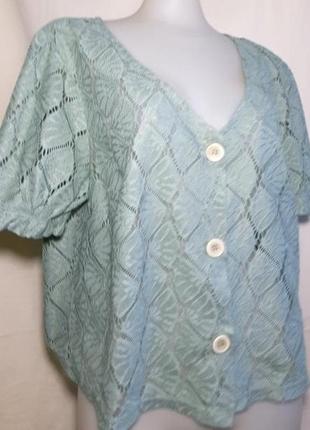 Женская ажурная кофточка, кружевная кофта, блуза, блузка.1 фото