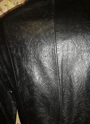 Черный плащ/длинный пиджак/тренч из эко-кожи5 фото