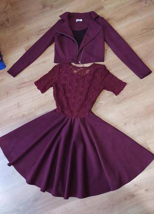 Платье бордового цвета 👗
