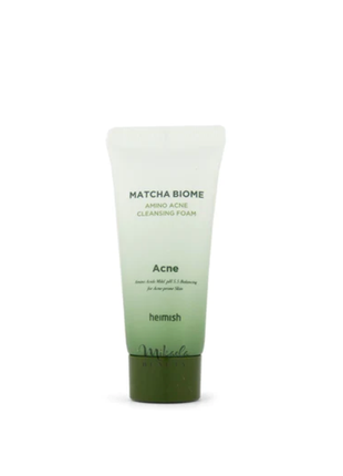 Нежная кремовая пенка 30 мл heimish matcha biome amino acne cleansing foam1 фото