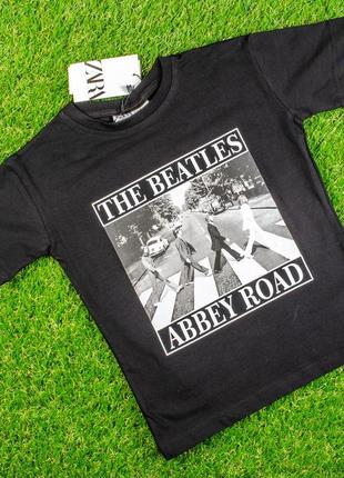 Черная футболка битлз the beatles от zara disney туречковая размеры 110,1281 фото